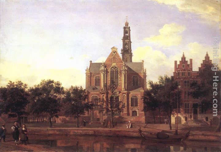 View of the Westerkerk, Amsterdam painting - Jan van der Heyden View of the Westerkerk, Amsterdam art painting